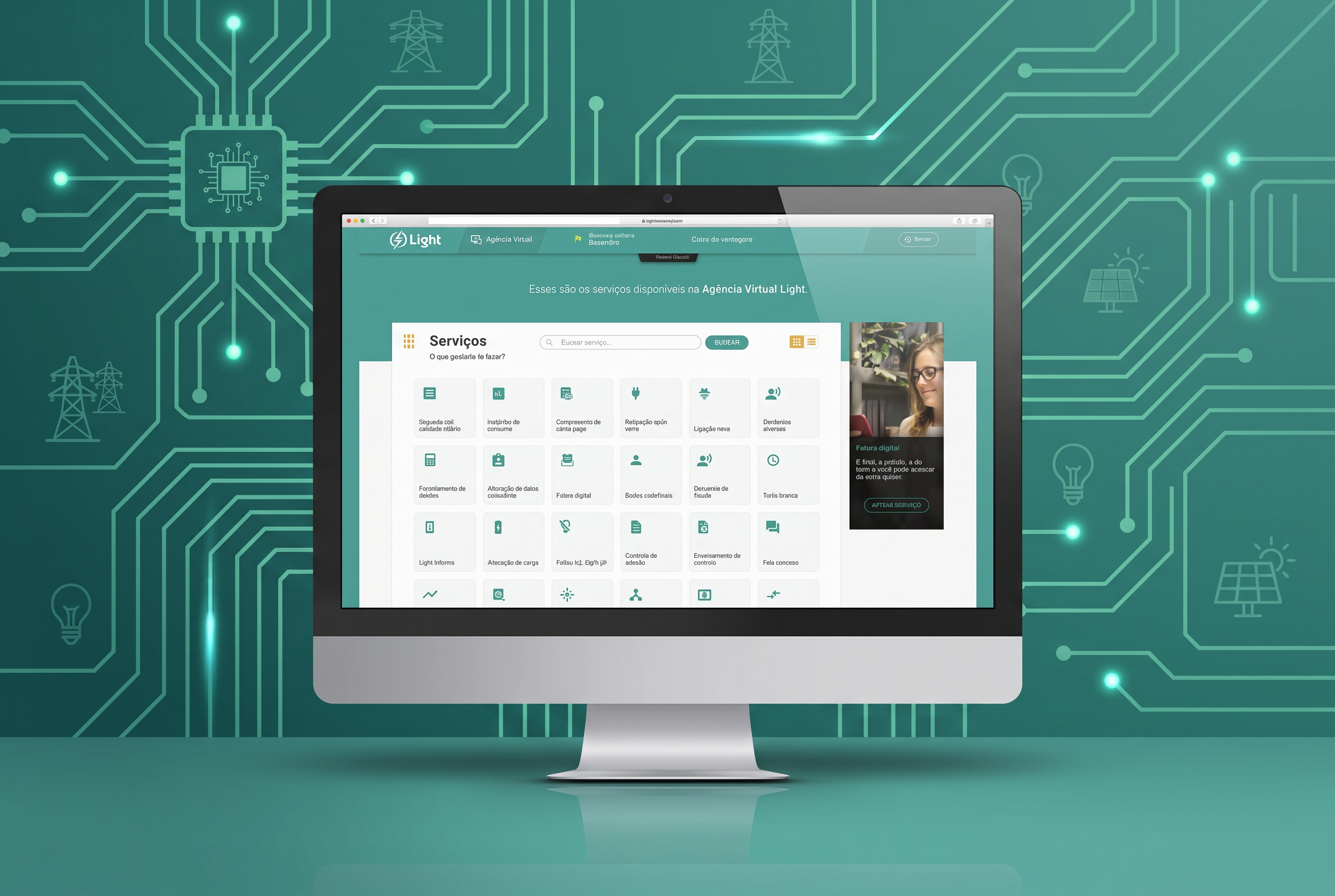 Light — Agência Virtual, redesign de produto